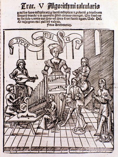 Las artes liberales: Música (grabado) de Unknown artist