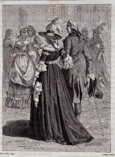 El sombrero relámpago de las damas de París en 1778 - en "Las maravillas de la ciencia" de Louis Figuier de Unknown artist