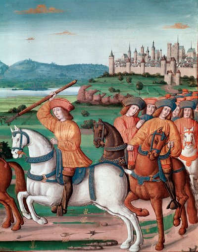 La locura de Carlos VI (1368 - 1422). El 5 de agosto de 1392, en el bosque de Le Mans, comenzó a experimentar ataques de furia: gritando traición, atacó a su propia tropa y mató a cuatro personas. Miniatura de 