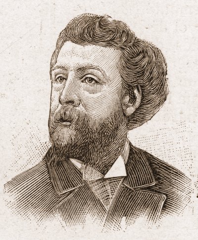 Miembros de la Academia Francesa en 1895: retrato de Édouard Pailleron (1834-1899), poeta y dramaturgo francés. de Unknown artist
