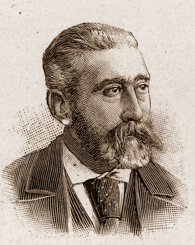 Miembros de la Academia Francesa en 1895: retrato de José María (José-María) de Heredia (1842-1905), poeta francés. de Unknown artist