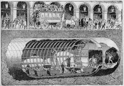 La perforación de la carretera bajo la calle de Rivoli en 1895 de Unknown artist