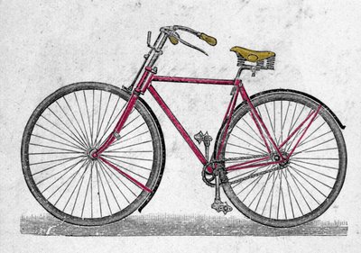 La bicicleta neumática, la invención de los neumáticos de goma por el inglés John Boyd Dunlop data de 1888. de Unknown artist