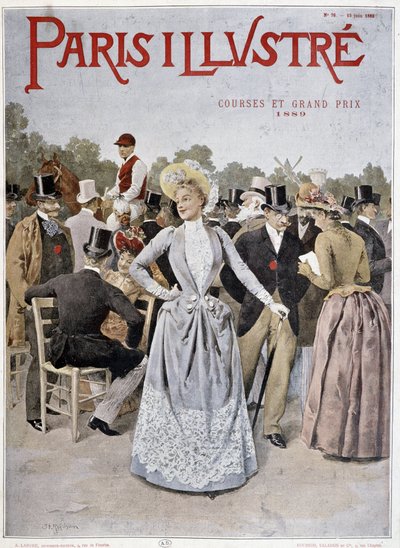 Los espectadores en las carreras - en "París Ilustrado" de Unknown artist