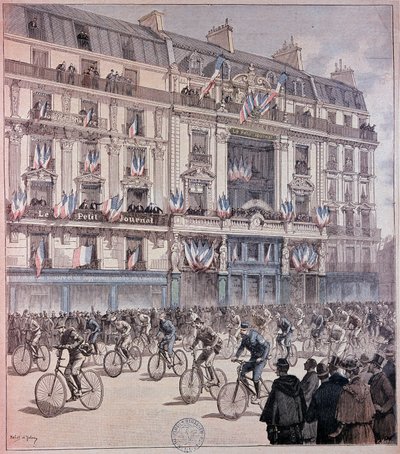 El inicio de la carrera París-Brest - en “Petity journal” del 12/09/1891 de Unknown artist