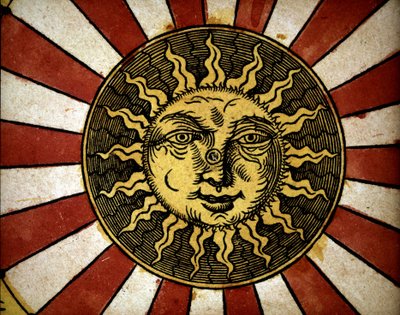 El sol - en "Astronomicon caesarum", tratado del siglo XVI. de Unknown artist