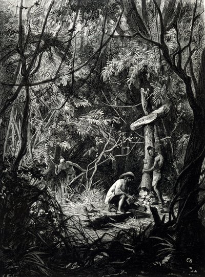 La tumba del explorador Henri Mouhot en Indochina. de Unknown artist