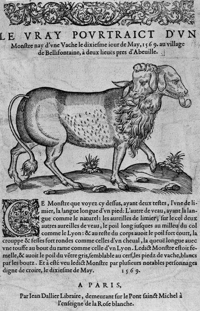 El verdadero sería un monstruo nacido de una vaca el décimo día de mayo de Unknown artist