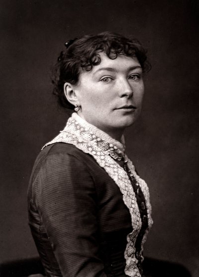 La artista Virginie-Elodie Demont-Breton retratada con motivo del Salón de París en 1883 de Unknown