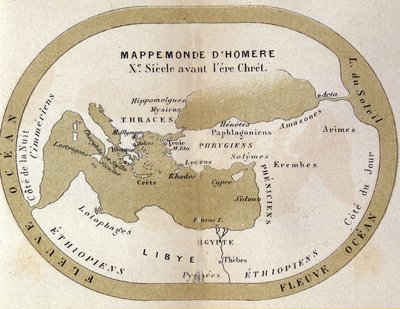 El mapa del mundo de Homero. Siglo IX a.C. de Unknown artist
