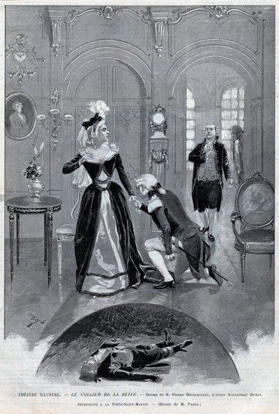 El collar de la Reina, drama de Pierre Decourcelle por Alexandre Dumas padre, obra en 5 actos y 13 cuadros, París, 31 de enero de 1895, Teatro de la Porte-Saint-Martin de Unknown artist