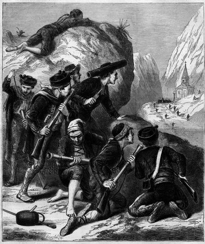 Tercera Guerra Carlista (1872-1876): una emboscada carlista en Navarra de Unknown artist