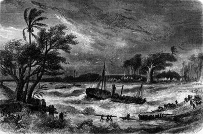 Ola de marea en Rufisque (Senegal) en el siglo XVIII de Unknown artist
