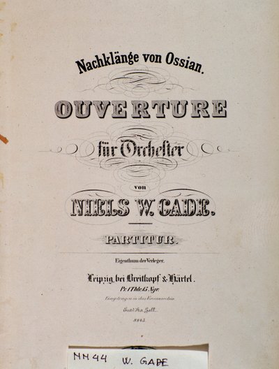 Página de título de la partitura de Souvenirs D