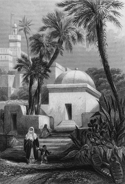 Tumbas de los habitantes moros en un cementerio de Argel en Bab-el-Oued de Unknown artist