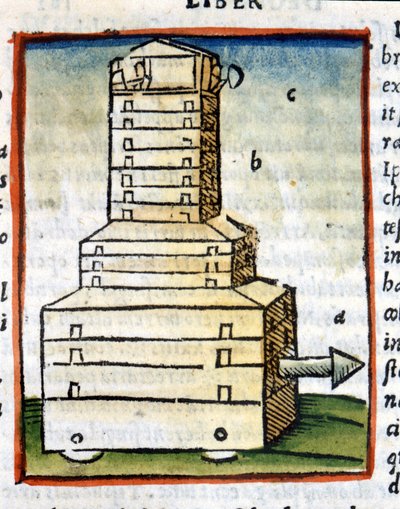 Tortuga, tanque - en “De architectura” de Vitruvio de 1630 de Unknown artist
