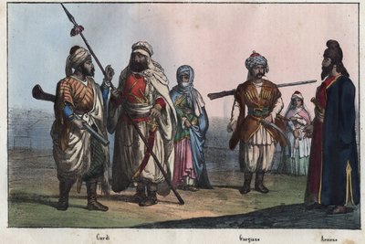 Trajes tradicionales kurdos - georgianos - armenios de Unknown artist