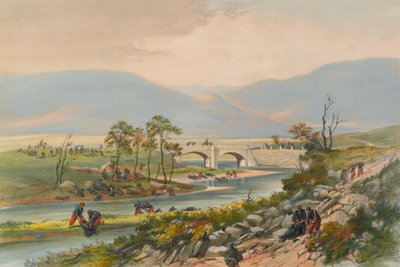 ¿Puente Traktir después de la Batalla de Tchernaya?, 1855 de Unknown