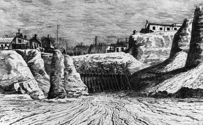 Transformaciones de París bajo el Segundo Imperio, Haussmann París: destrucción de la pequeña Polonia para la construcción del Boulevard Malesherbes, Bibl. histórica ciudad de París de Unknown artist