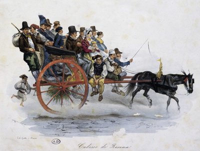Transporte en común: carruaje de Unknown artist