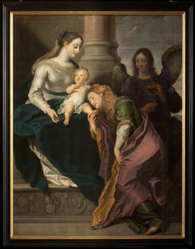 Tríptico. Pintura. Firmado L. Segers (?). Escudo con texto Omnia enpitras (?). 1627. de Unknown artist
