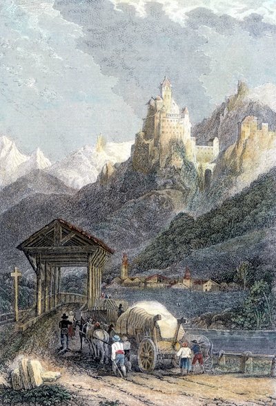 Castillo de Trostburg en Tirol de Unknown artist