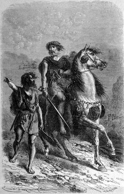 Dos hombres primitivos de la Edad de Bronce. de Unknown artist