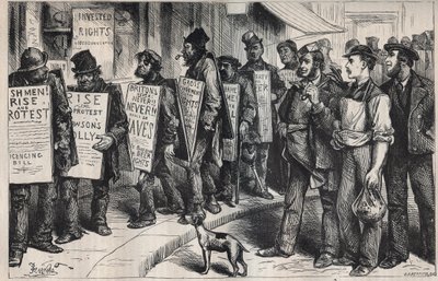 EE.UU.: protesta en nombre de la Liga contra el abuso del alcohol 1875 de Unknown artist