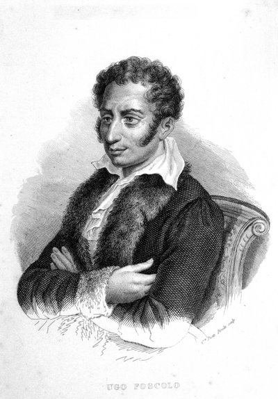 Ugo Foscolo (1778 - 1827), poeta y novelista italiano de Unknown artist