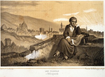 Ugo Foscolo (1778 - 1827), poeta y novelista italiano, en Bellosgardo - en “Storia d