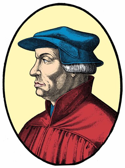 Ulrich o Huldrych Zwingli (1484-1531), reformador religioso suizo. de Unknown artist