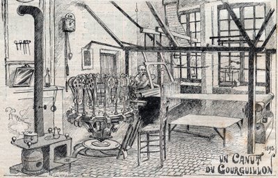 Un canut del Gourguillon (Lyon) en 1893 - grabado en 