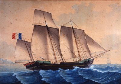 Un lugre o un chasse-marée “Jeune Marie - Vannes” de Unknown artist