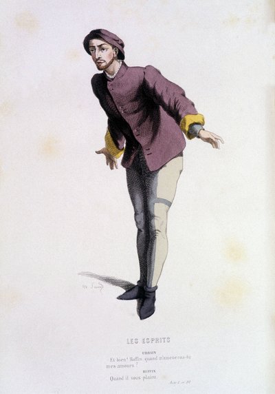 Urbain en “los espíritus” (por Pierre de Larivey en 1579), en “El teatro francés en los siglos XVI y XVII anteriores a Molière” por Edouard Fournier. de Unknown artist