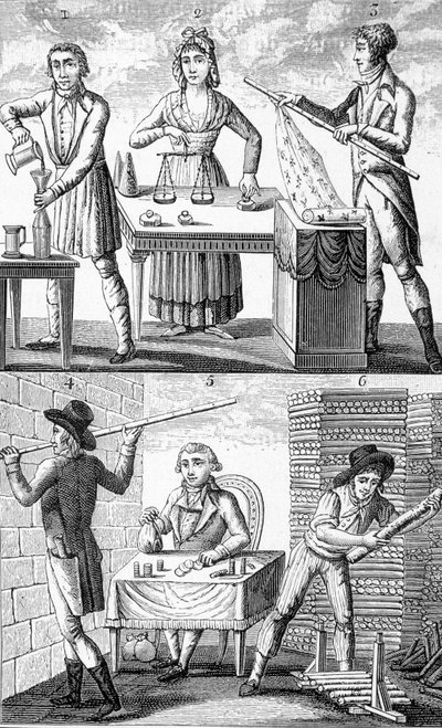 Uso de nuevos pesos y medidas en 1795 de Unknown artist