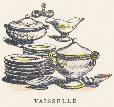 V: vajilla de Unknown artist