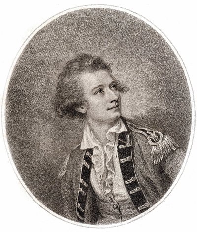 Vicente Lunardi, un aeronauta italiano, que realizó el primer ascenso en globo en Inglaterra el 14 de septiembre de 1784. Grabado de finales del siglo XVIII. de Unknown artist