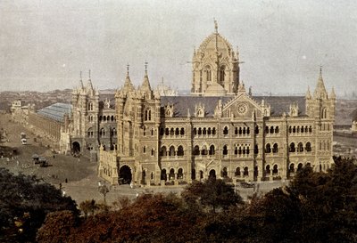 Estación Victoria en Mumbai, finales del siglo XIX de Unknown artist