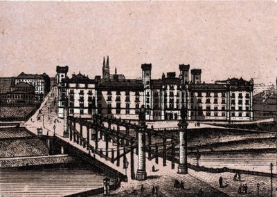 Viena, Austria: vista del arsenal del Príncipe Rudolphe y el puente del Augarten de Unknown artist