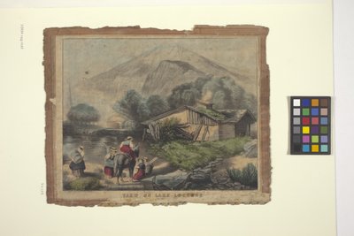 Vista del lago de Lucerna (litografía coloreada a mano) de Unknown artist