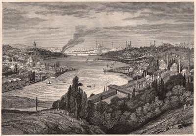 Vista de Constantinopla, ahora Estambul, y el Cuerno de Oro durante el siglo XIX de Unknown
