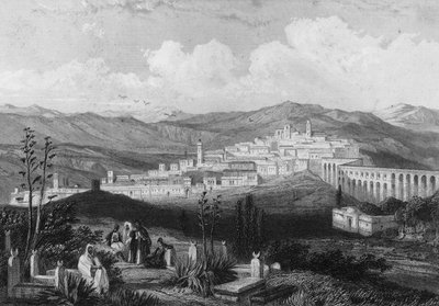 Vista de Medeah, antigua fortaleza romana, en Argelia en el siglo XIX, en “L