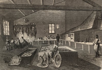 Vista de los talleres de galvanoplastia del Sr. Gueyton. de Unknown artist