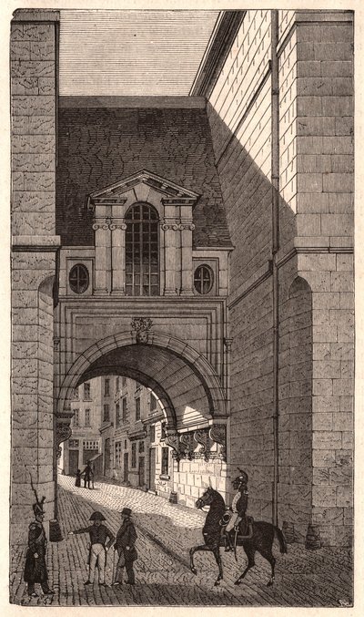 Vista de un edificio renacentista del período de Enrique II en la calle Nazareth en París, Francia de Unknown