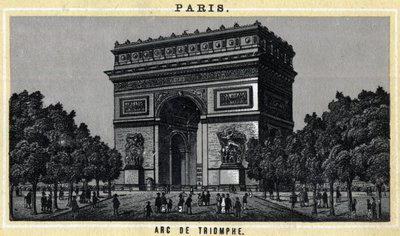 Vista del Arco de Triunfo en París de Unknown artist