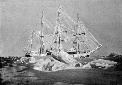 Vista del barco científico belga “Belgica” utilizado en las expediciones antárticas, atrapado en el hielo de Unknown artist