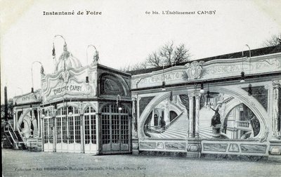 Vista del edificio del teatro Camby en París en 1906 (foto) de Unknown Artist