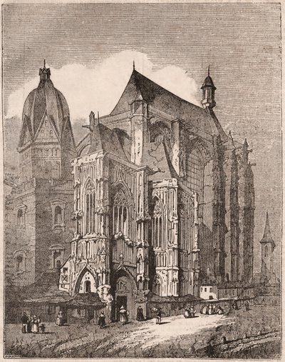 Vista de la Catedral de Aquisgrán, Renania del Norte-Westfalia, Alemania de Unknown