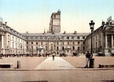Vista del Ayuntamiento de Dijon. Foto cromo c. 1890. de Unknown artist