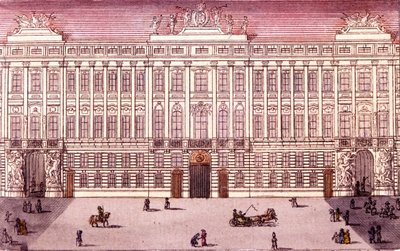 Vista de la Cancillería Imperial en Viena, Austria. Grabado de 1820. de Unknown artist